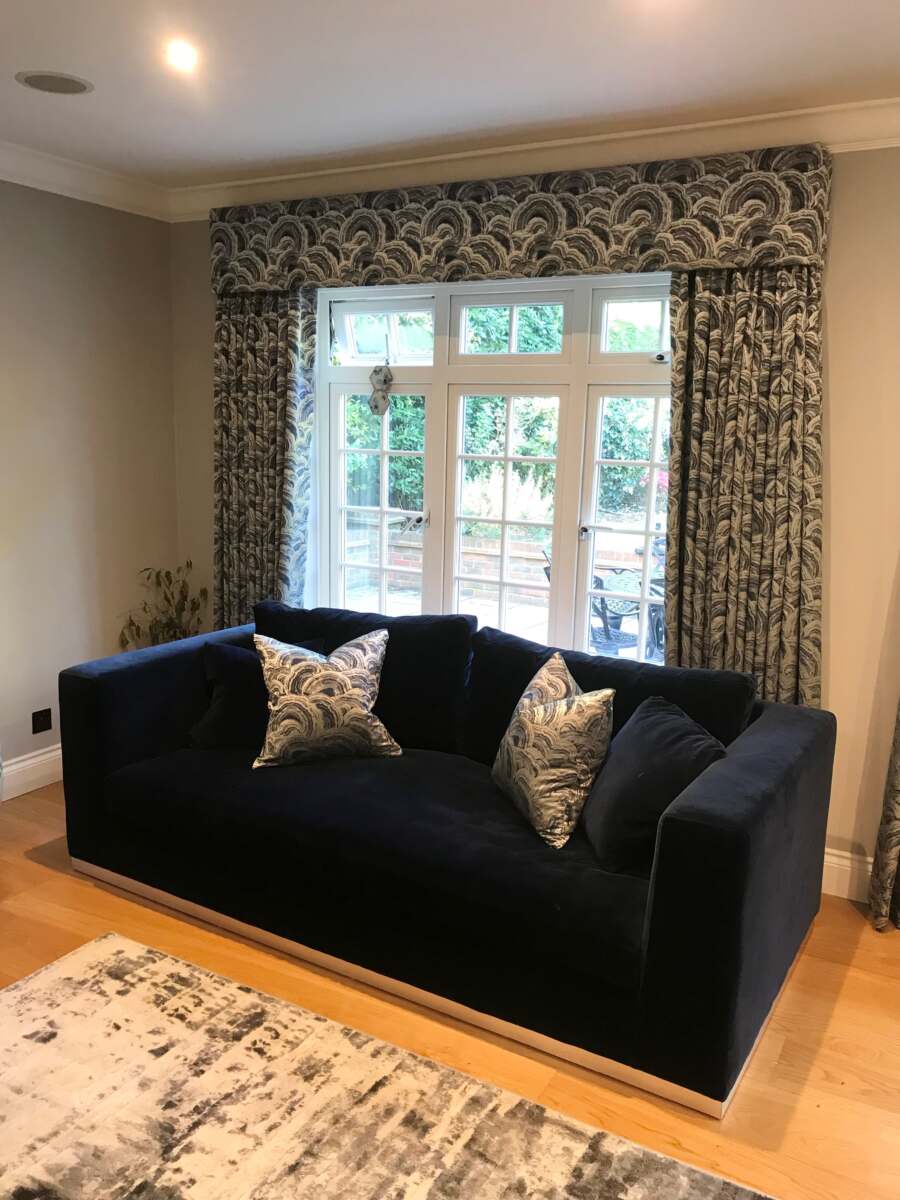 curtains and pelmet