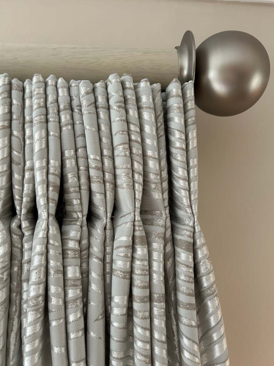 Double pleat curtains