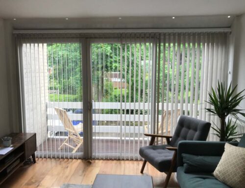 Vertical blinds for an apartment in Shepperton, Surrey